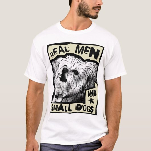 Multi-Poo: echte Mannen en kleine honden T-shirt (Voorkant)