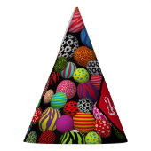Multi-Print Ballen Feesthoedjes (Links)