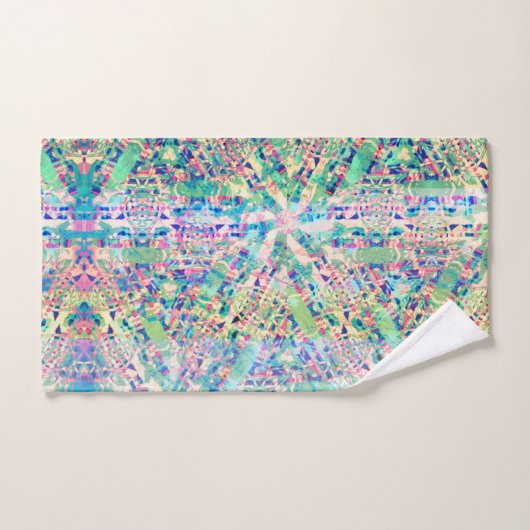 Multi Print Pastel Handdoek Set (Handdoek)