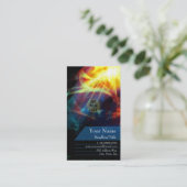 Multi Psychedelic Burst Fractals Visitekaartje (Staand voorkant)