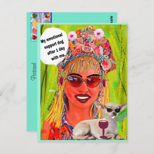 MULTI PURPOSE KAART PER BAD GIRL ART (Voorkant / Achterkant)