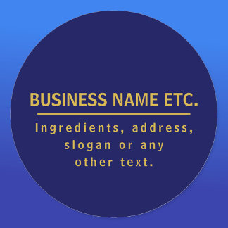 Multi-Purpose Navy Blue & Gold Ronde Sticker