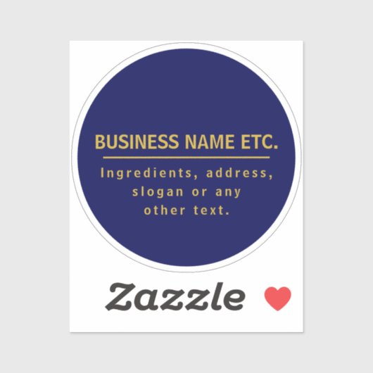 Multi-Purpose Navy Blue & Gold Sticker (Vel)