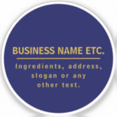 Multi-Purpose Navy Blue & Gold Sticker (Voorkant)