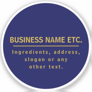 Multi-Purpose Navy Blue & Gold Sticker