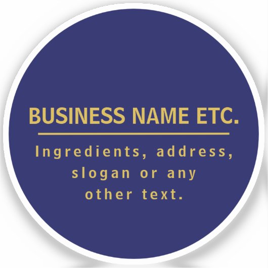 Multi-Purpose Navy Blue & Gold Sticker (Voorkant)