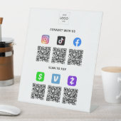 Multi QR Code Business Reclamebord Met Voetstuk (Insitu)