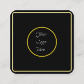 Multi QR Code Modern Social Media Sign Vierkante Visitekaartje (Achterkant)