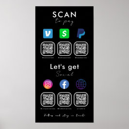 Multi QR-code Verbind met US Scan om zwart te beta Poster