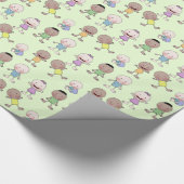 Multi-raciale baby's collage cadeaupapier (Hoek)