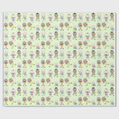 Multi-raciale baby's collage cadeaupapier (Vlak)