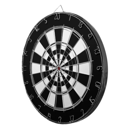 Multi Ring Zwart-wit Dartboard Dartbord (Voorkant Rechts)