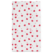 Multi-roze catter Hearts Pattered Gift Bag Klein Cadeauzakje (Achterkant)