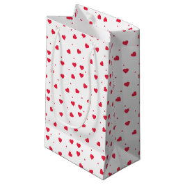 Multi-roze catter Hearts Pattered Gift Bag Klein Cadeauzakje