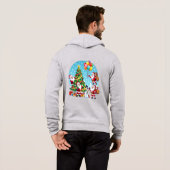 **“Multi-Santa Christmas Fun – 3D Cartoon Transpar Hoodie (Achterkant volledig)
