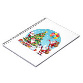 **“Multi-Santa Christmas Fun – 3D Cartoon Transpar Notitieboek (Linkerzijde)