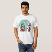 **“Multi-Santa Christmas Fun – 3D Cartoon Transpar T-shirt (Voorkant volledig)