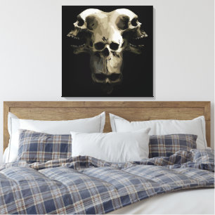 Multi-Schedel Fusie Kunst Canvas Afdruk