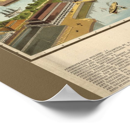 Multi-size/Birds Eye Uitzicht Chicago Worlds Fair  Poster (Hoek)