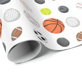 Multi Sport Kinderverjaardag   Cadeaupapier (Rol Hoek)