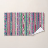 Multi Stippen en Strepen Donker Pastel Bad Handdoek (Handdoek)