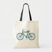 Multi-Stripe fiets Tote Bag (Voorkant)