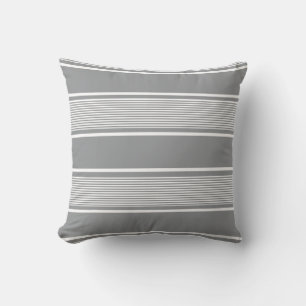 Multi Stripe Grey and White Kussen