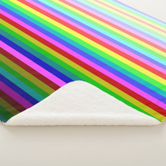 Multi-Stripe Sherpa Blanket 60 x 80 inch Deken (3/4)