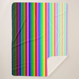 Multi-Stripe Sherpa Blanket 60 x 80 inch Sherpa Deken
