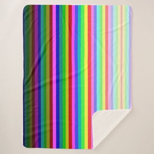 Multi-Stripe Sherpa Blanket 60 x 80 inch Sherpa Deken (Voorkant)