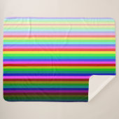 Multi-Stripe Sherpa Blanket 60 x 80 inch Sherpa Deken (Voorkant (horizontaal))