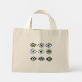 Multi Symbol Evil Eye Mini Tote Bag (Achterkant)