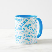 Multi Taal DANK JE THEE Kopjes Cadeau Mok (Voorkant rechts)