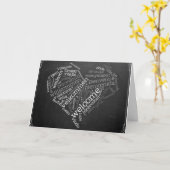 Multi Taal Welkom Chalkboard Briefkaart (Gele Bloem)