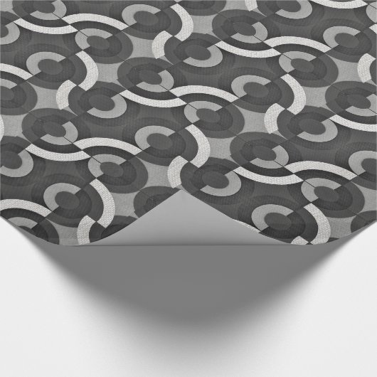 Multi Texture Kijk Geometric Mod Circles Cadeaupapier (Hoek)