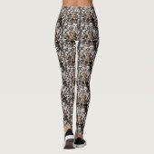 Multi-Tone Drukke Hondengezicht Mix Patronen Leggings (Achterkant)