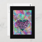 Multi-toned Heart Briefkaart (Voorkant / Achterkant)