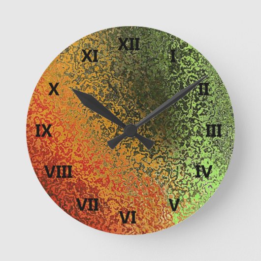 Multi tones Grunge Ronde Klok (Voorkant)