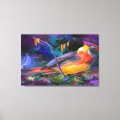 Multi Tri Color Bird Canvas Afdruk (Voorkant)