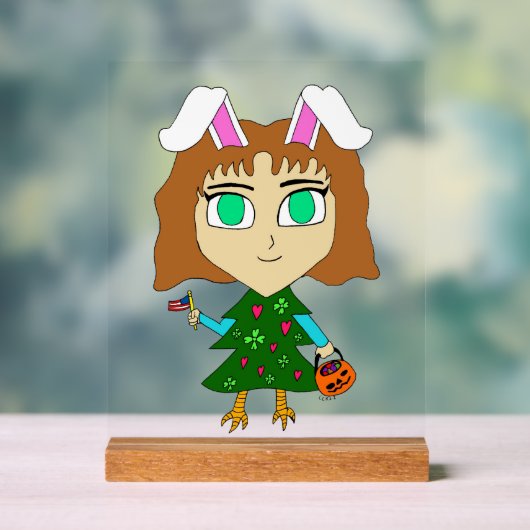 Multi Vakantie Chibi Acryl Bord (Neutraal)