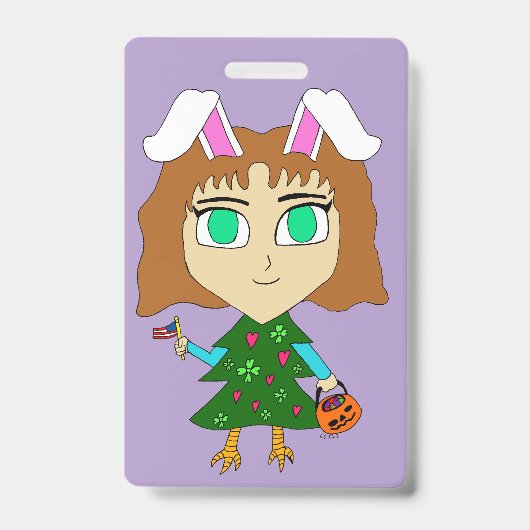 Multi Vakantie Chibi Badge (Voorzijde)
