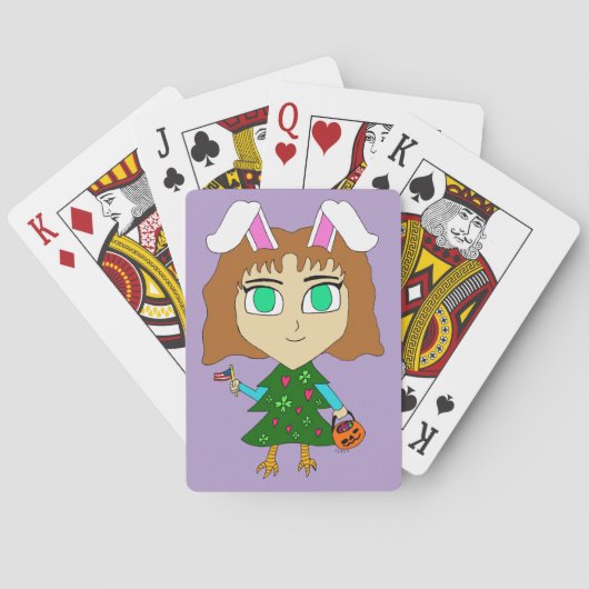 Multi Vakantie Chibi Pokerkaarten (Achterkant)