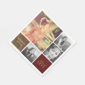 Multi Vierkante Eenvoudige Fotocollage Graduation  Servet (Hoek)