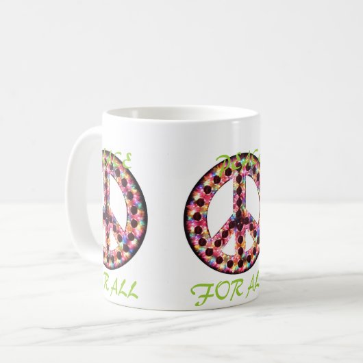 multi - vrede voor alle mok (Voorkant links)