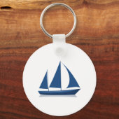 Multi-zeil zeilboot maritiem nautisch sleutelhanger (Achterkant)