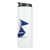 Multi-zeil zeilboot maritiem nautisch thermosbeker (Geroteerd rechts)
