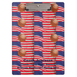 MultiAmerikaanse vlaggen, Basketball Coach Dank u Klembord