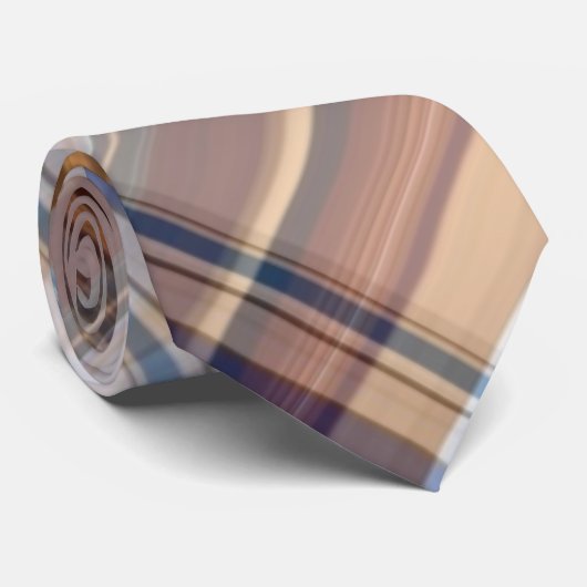 Multiblauw/bruin Mannen Stropdas van het patroonpa (Opgerold)