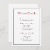 Multiborder-behuizingsbalk Mitzvah Informatiekaartje (Voorkant / Achterkant)