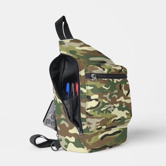 Multicam Tactisch Camouflagepatroon Sling Bag (Open)